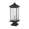 Z-Lite Portland 1 Light Outdoor Pier Mounted Fixture, Oil Rubbed Bronze & Clear Beveled 531PHBXLS-SQPM-ORB - alternate 4